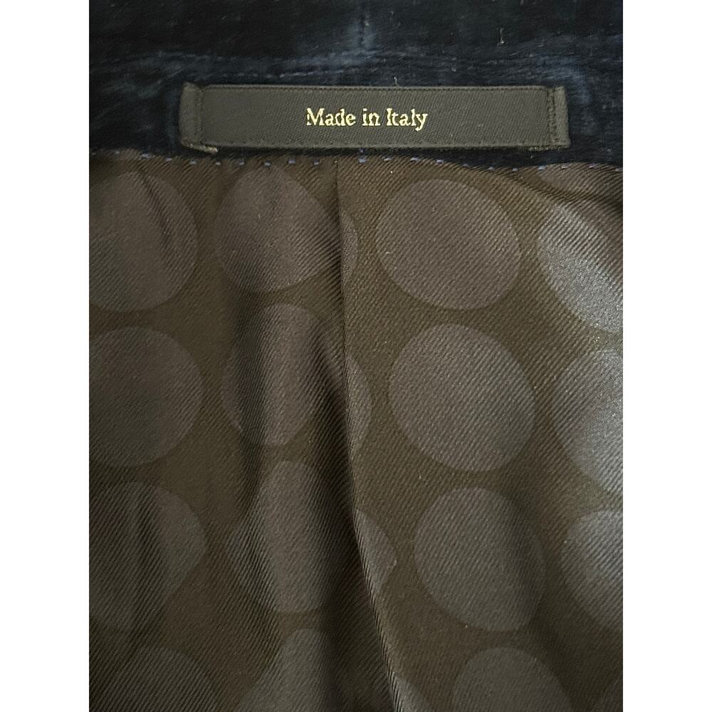 Gucci, Single breasted blazer in blue navy velour - Picture 5 of 6